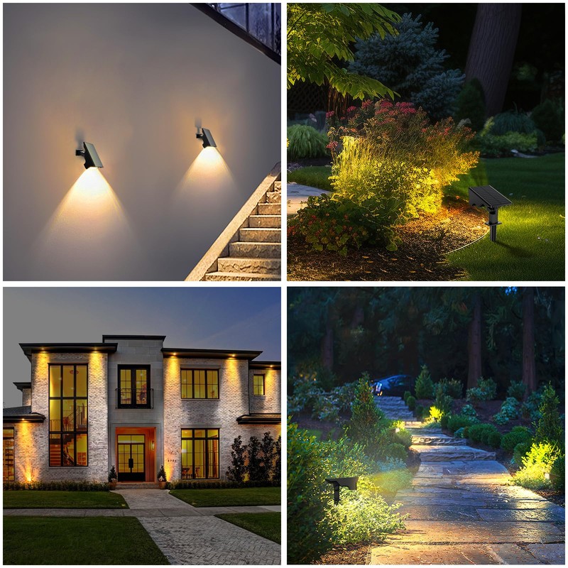 MEIKEE 2 x 3000K Outdoor Solar Spotlight