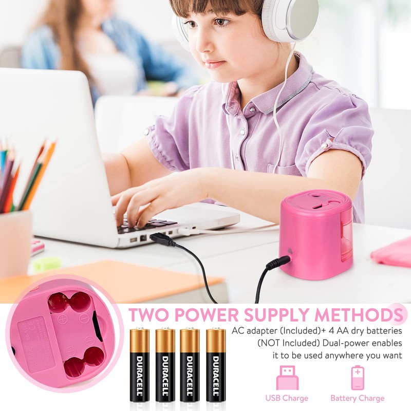 Eagle Dual Holes Pencil Sharpener, Dual Blades, fit for Pencils