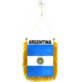 Argentina Mini Flag 4"x6" Window Banner w/ suction cup