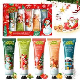 Allony Christmas Hand Cream Set, Mini Hand Cream 5 Pieces, Christmas Hand Cream Women with Fragrance, Small Christmas Gifts for Women, Colleagues, Employees and Family Members