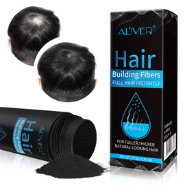 Hair Fibres for Hair Thickening, Scattered Hair for Hair Thickening, Hair Fibres for Hair Thickening, Hair Powder for Thin Hair, Covering Thinning Hair (Black)
