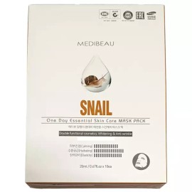 속건조를 잡고 피부결 촉촉하게 달팽이 마스크팩 10입 Snail Mask Pack 10 Sheets for Intensive Hydration and Smooth Skin Texture