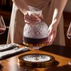 Red Wine Decanter, Spinning Wine Aerator, Thickened Crystal Glass Golden