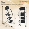 EASYBERG 3 Step Ladder with Safety Handrails, Heavy Duty Folding