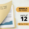 Three Leaf 12 Pack Manila Folder, 8.5 X 11, 1/3