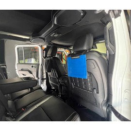 SPIDERWEBSHADE Seatback Sac - Backseat Car Storage Organizer - Large Mesh Pocket for Organizing Snacks, Toys, Tablets, Phones, Car Travel Accessories - Universal For Most Vehicles (Blue)