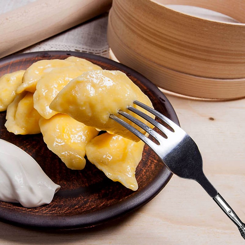 2 Pieces Extendable Stainless Steel Fork, Telescopic Fork, Extended Dinner