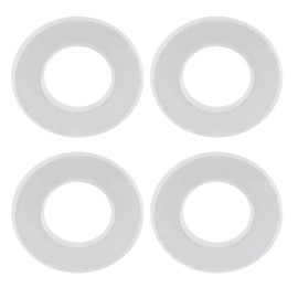 OSVJE 50 Pack M5 Nylon Flat Washers, 0.4in（10mm） OD 0.2in（5mm） ID 1mm Thickness, Clear Plastic Sealing Gasket for Faucet Pipe, Water Hose, Valve, Durable and Wear-Resistant Nylon Material
