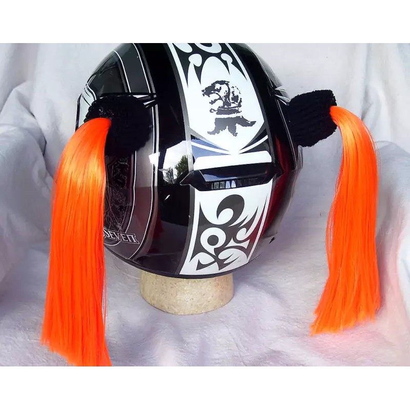 TAILS 4 HELMETS HELMET PIGTAILS STICK ON,MOTORCYCLE / BIKE ...