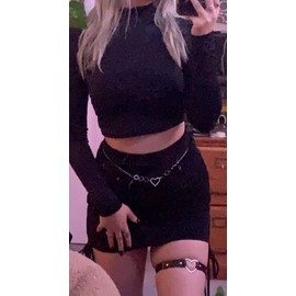 Waist Chain for Women Belly Chain Body Chain Jewelry Boho Layered Gold Silver Plated Waist Belly Chains Jewelry for Summer Beach(Heart)