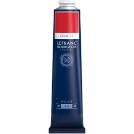 Lefranc Bourgeois 810058 Fine Oil Paint, Lightfast with Excellent Coverage and High Colour Intensity, Uniform Consistency and Optimal Mixability, 150 ml Tube - Fire Red