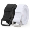 JASGOOD Men Canvas Fabric Belts Casual Web Cloth Belts with