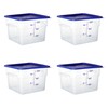 FSUON 4 Pack Clear Food Storage Containers with Lids and