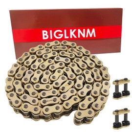 BIGLKNM 428 X-Ring Chain 130 Links with Connecting Master Link; Heavy Duty Drive Chain for Motorcycle ATV Bicycle Go Kart-Gold