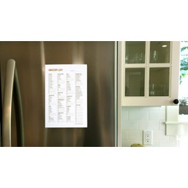 Grocery List Magnet Pad for Fridge - 6 x 9" - Grocery Shopping Checklist Notepad with Categories - 50 Sheets
