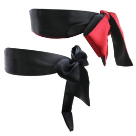 BIYM 2 Pieces 2 Colours Sexy Unisex Headband Band Cover Sleep Costume Sunglasses Eyes Satin Tie Reversible 1.5 Metres for a Soft Environment