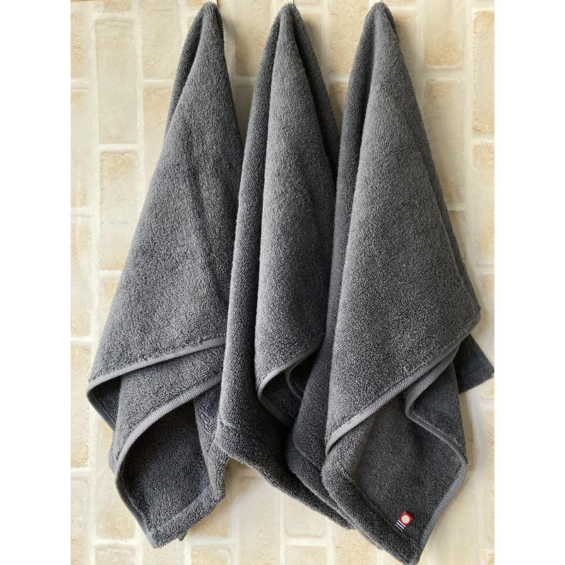 Imabari Towel Gift Set, 2 Face Towels, Gray, Brown, Boxed,