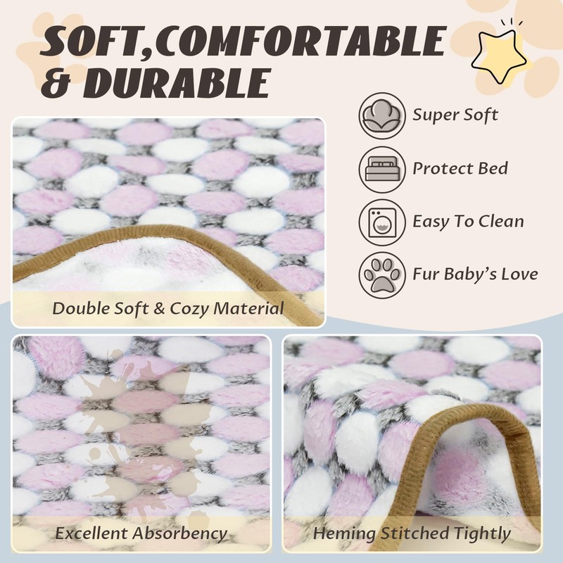 6 Pcs Washable Guinea Pig Blankets Absorbent Small Animal Fleece