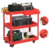 YITAHOME 3-Tier Tool Cart on Wheels, Rolling Metal Service Cart