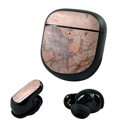 MightySkins Glossy Glitter Skin Compatible with Bose QuietComfort Earbuds II (2022) - Blush Marble | Protective, Durable High-Gloss Glitter Finish | Easy to Apply and Change Styles | Made in The USA