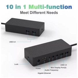 Unbranded Surface Docking Station with 90W Power Supply for Surface Pro X/7/6/3,Pro