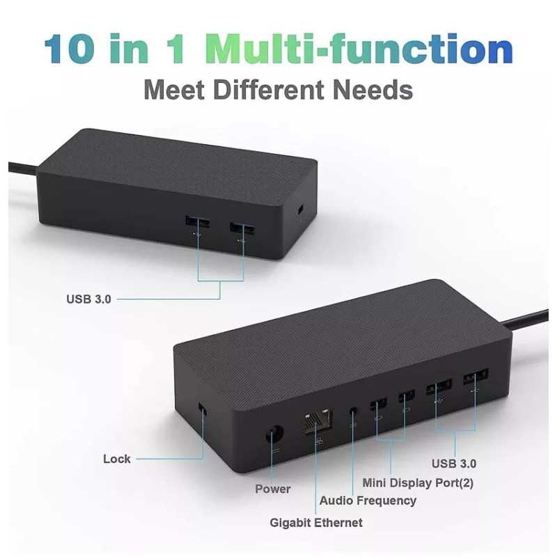 Unbranded Surface Docking Station with 90W Power Supply for Surface