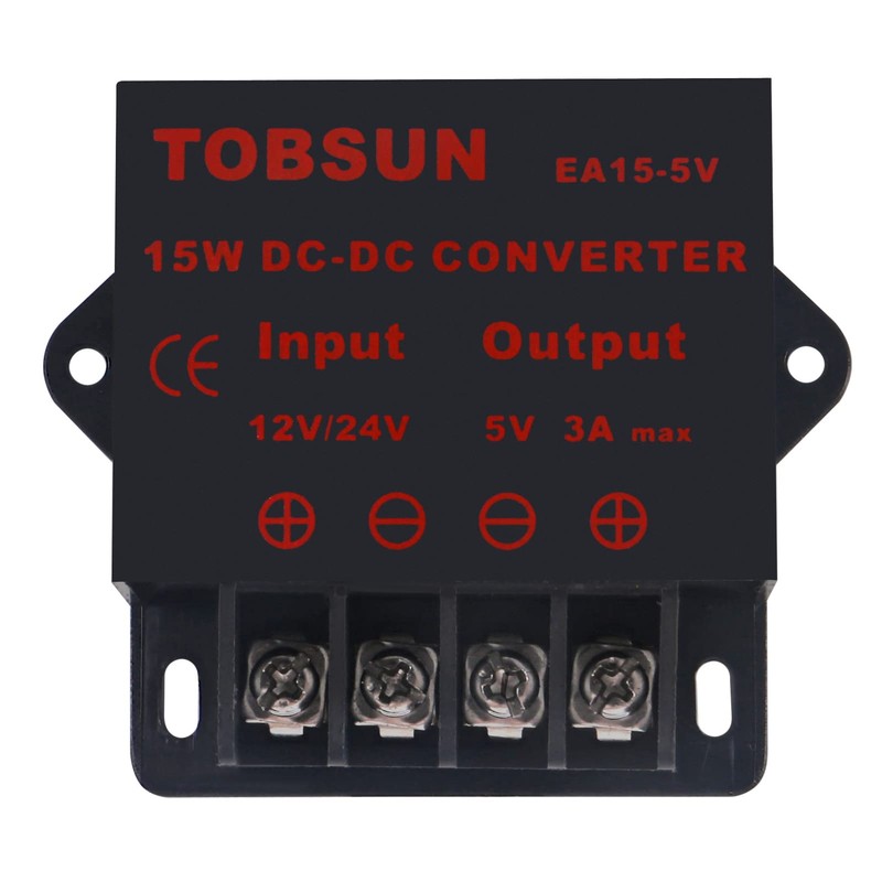 DWEII 2 Pack 12V /24V to 5V 3A Converter,DC Converter