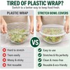 100pcs Disposable Food Covers,Reusable Stretch Food Covers