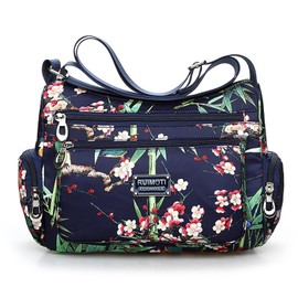 Surchar Women's Shoulder Bag, Crossbody Bag, Nylon, Mother's Bag, Lightweight, Casual, Popular, Mother's Day Gift, bamboo bird
