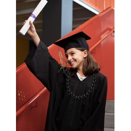 Graduation Kukui Nuts Lei Necklace 2024 Graduation Gifts for Her Graduation Necklace with Ribbon Bow Class of 2024 Graduation Gifts (2pcs)