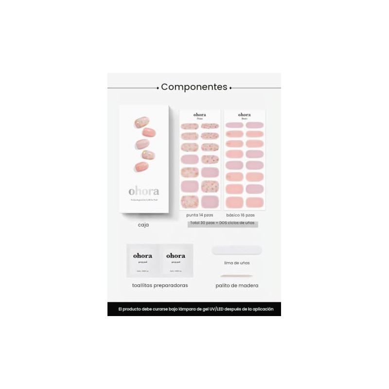 Tira de uñas de gel real de Ohora – 30