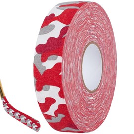 CABODYALS 25M Red Camouflage Tape Camo Pattern Athletic Sport Muscles Protective Decorative Ice Hockey Pucks Skiing Stick Bat Racket Grip Polycotton Duct Tapes for Diy Craft Supply Box Packing