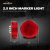 Partsam 10x 2.5 Round Red 13 LED Side Marker Clearance