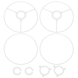 PATIKIL 7.9 Inch Lamp Shade Ring, 2 Set Lamp Shade Frame with E27 to E26 or E17 Adapter Lampshade Frame Wire for DIY Drum Lampshade Table Floor Lamp