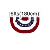 Flaglink 3x6Ft American Pleated Fan Flag Width Approx 180cm -
