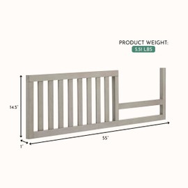 Evolur Remy Toddler Guard Rail, Easily Attachable, Solid Poplar Wood Construction, Child Shall be no Less Than 15 Months