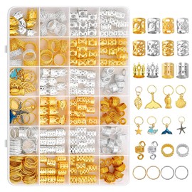 1 Box Set Hair Extensions Braid Hair Clips and Hair Beads Hair Accessories and Scrunchies Wig Gold Silver Accessories DIY Decoration