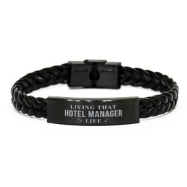 Hotel Manager Braided Bracelet Hotel Manager Student Graduation, Living That Hotel Manager Life Funny, Sarcasm Gifts for Coworkers, Friend Hotel Manager Birthday Idea