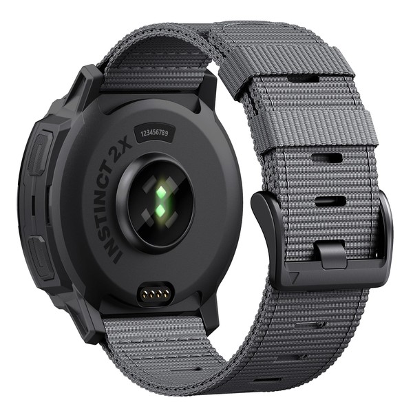 EKINGEEK Rugged Nylon Watch Band for Garmin Instinct 2X/3 50mm