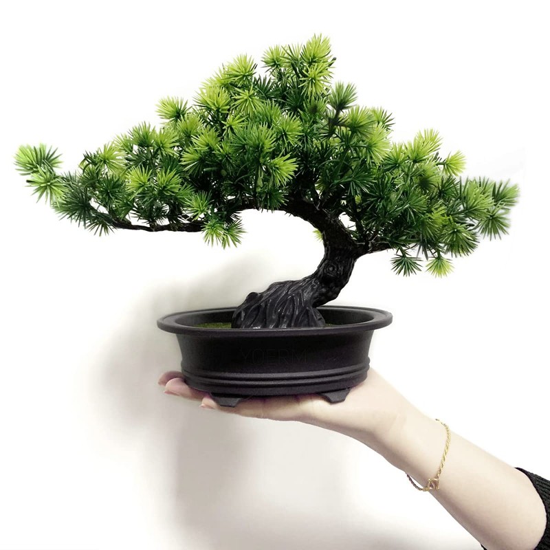 Artificial Bonsai Tree - Fake Plants for Home Decor, Bookshelf