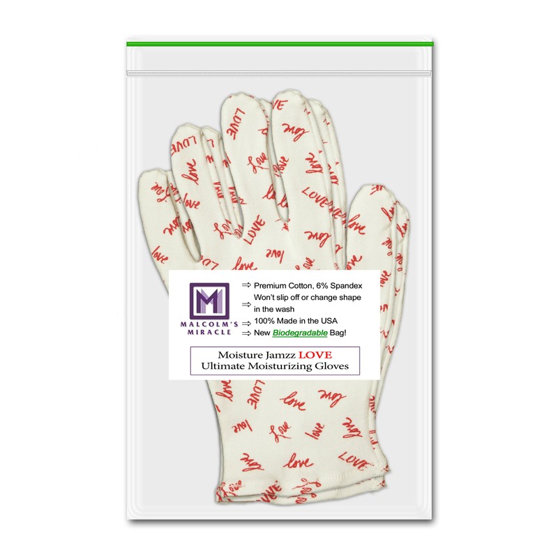 Malcolm's Miracle Love Moisturizing Gloves - Guaranteed for Two Years