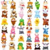 DINESIL 12 PCS Random Mini Plush Animal Toys, Bulk Stuffed