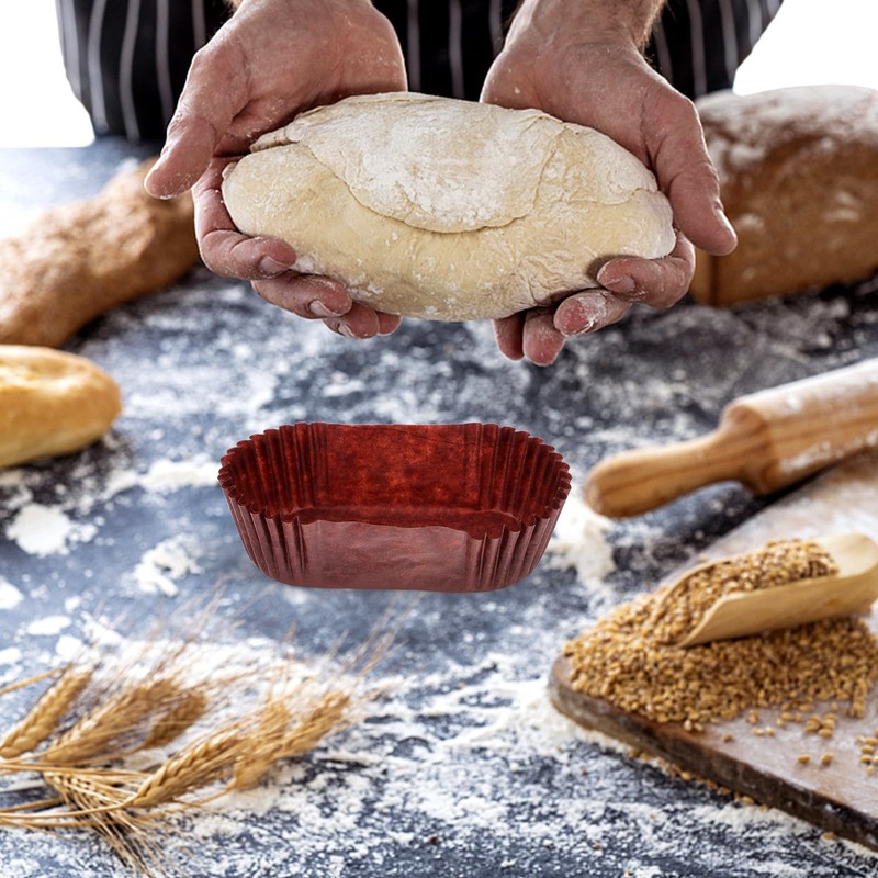 Garneck 1000pcs Mini Loaf Pan Liners Oval Baking Cups and