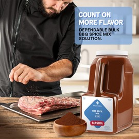 Dependable Food BBQ Spice Mix - 8 Lb. Resealable Jug - Non-GMO, Kosher – Perfect Blend for Grilling, Smoking, and Roasting
