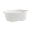 Qianly Elegant Cotton Rope Storage Bin for Home Essentials, White,