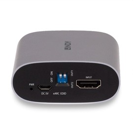 LINDY 4K60 HDMI eARC Extractor, Audio Extractor, HDMI 2.0, HDCP 2.3, 18Gbit/s, HDR10+, Dolby Vision, Dolby Atmos, 5.1/7.1 Audio