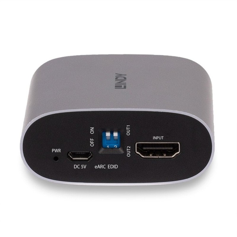 LINDY 4K60 HDMI eARC Extractor, Audio Extractor, HDMI 2.0, HDCP