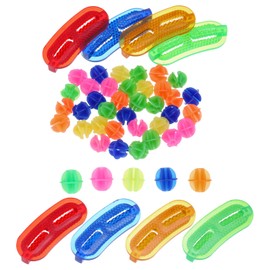 PATIKIL Bike Wheel Spokes Beads, 72 Pcs Colorful Bicycle Spoke Decoration Resin Clip Beads Spoke with Reflective Sheet for Bike Accessories (Bead), Multicolor