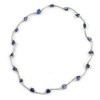 Avalaya Violet Blue Shell Nugget Necklace In Silver Tone Metal