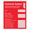 Caledonia Signs 11452H Hydraulic sprinkler system ID plate sign